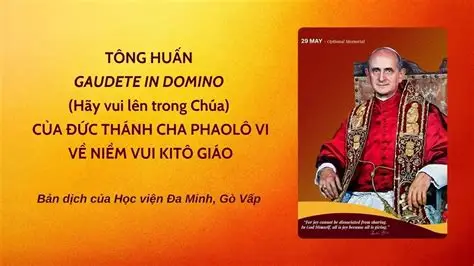 TÔNG HUẤN GAUDETE IN DOMINO - HÃY VUI LÊN TRONG CHÚA - ĐỨC PHAOLÔ VI