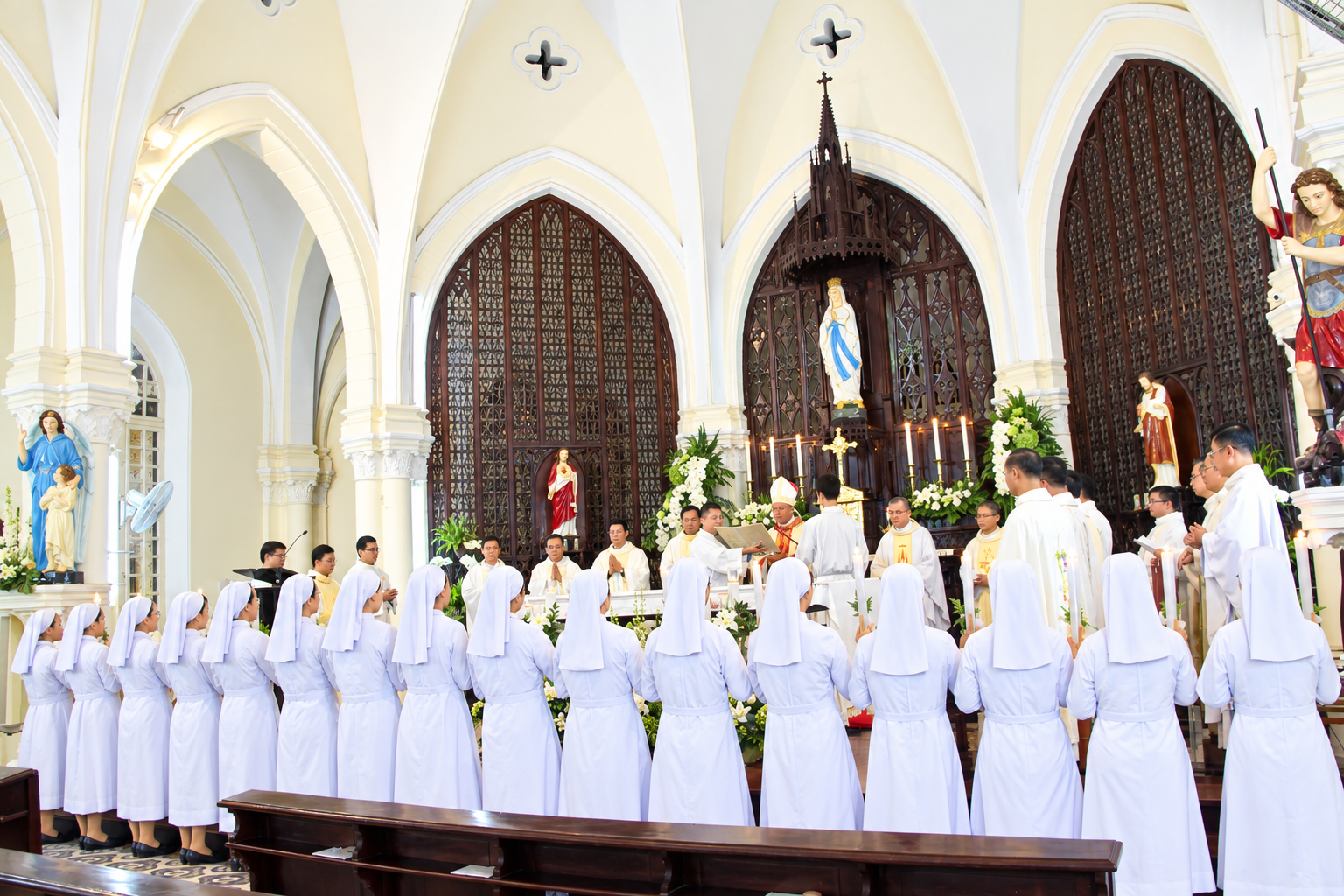 16 Soeurs Tuyên Khấn trọn đời tại nhà nguyện Sainte Marie